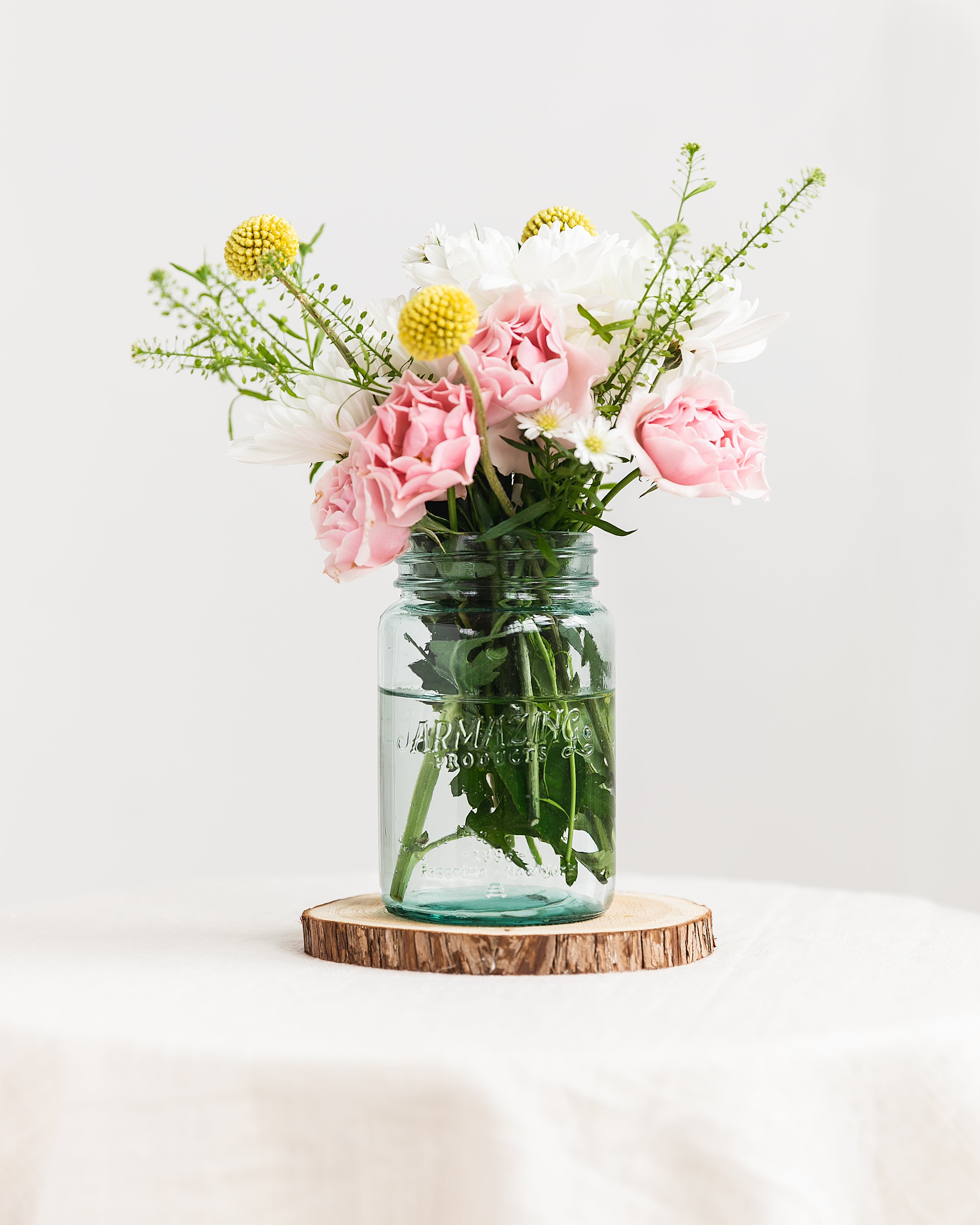 Vintage Blue Recycled Glass Mason Jars - 16 oz - Regular Mouth - Six-Pack