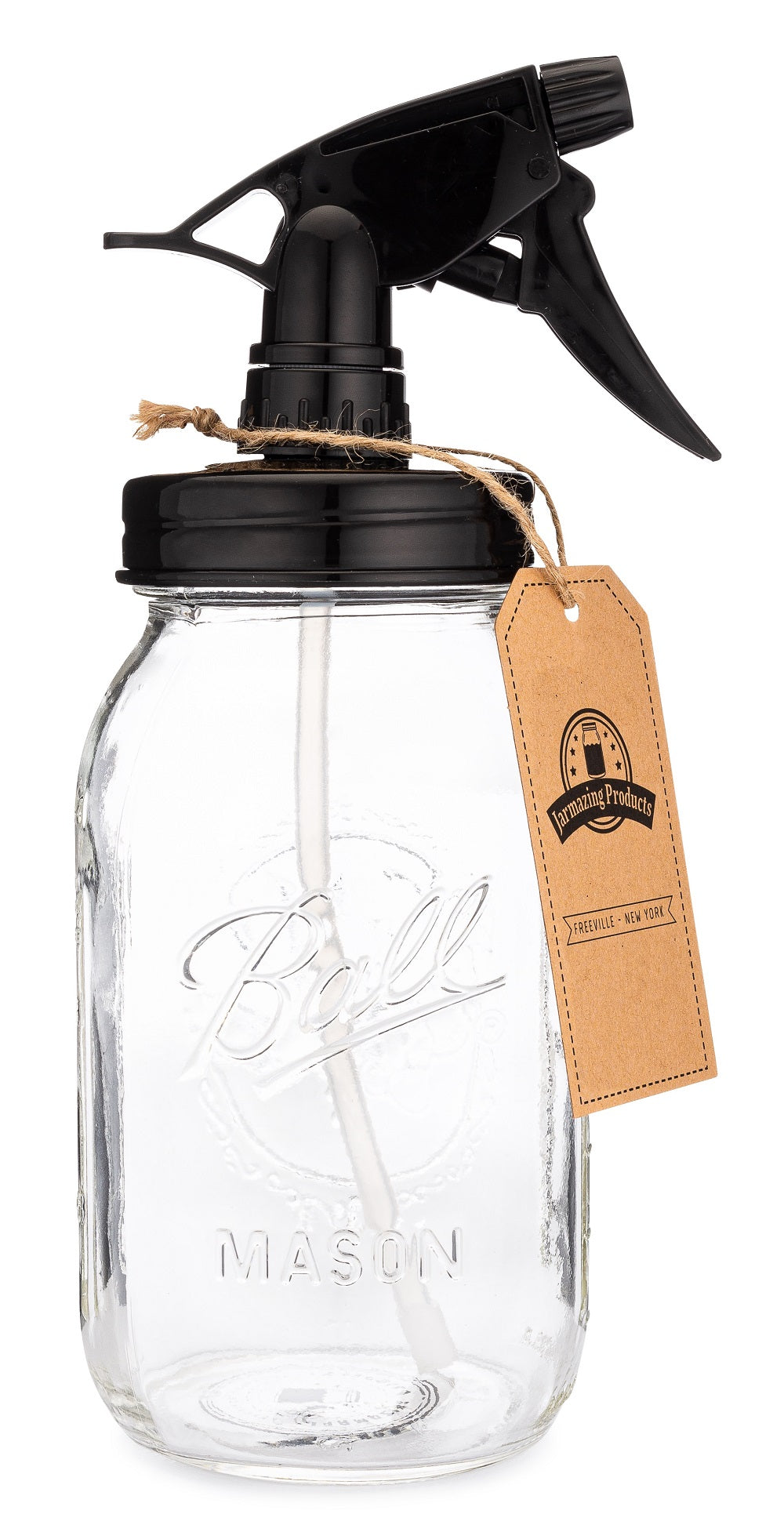 Mason Jar Sprayer – Black – With 32 oz Ball Mason Jar