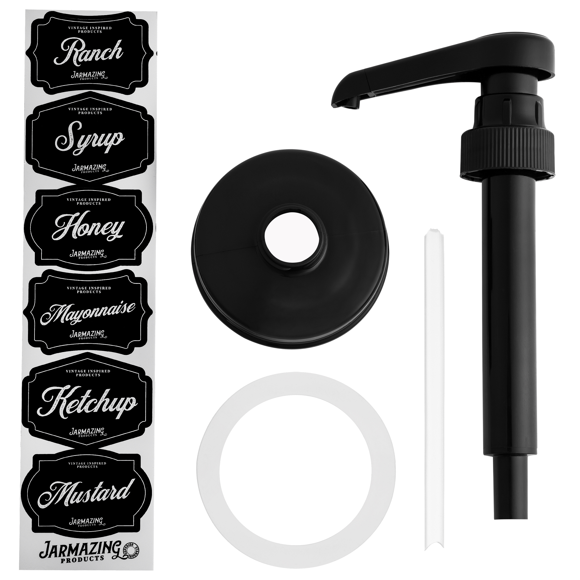 Mason Jar Syrup and Condiment Dispenser Lids