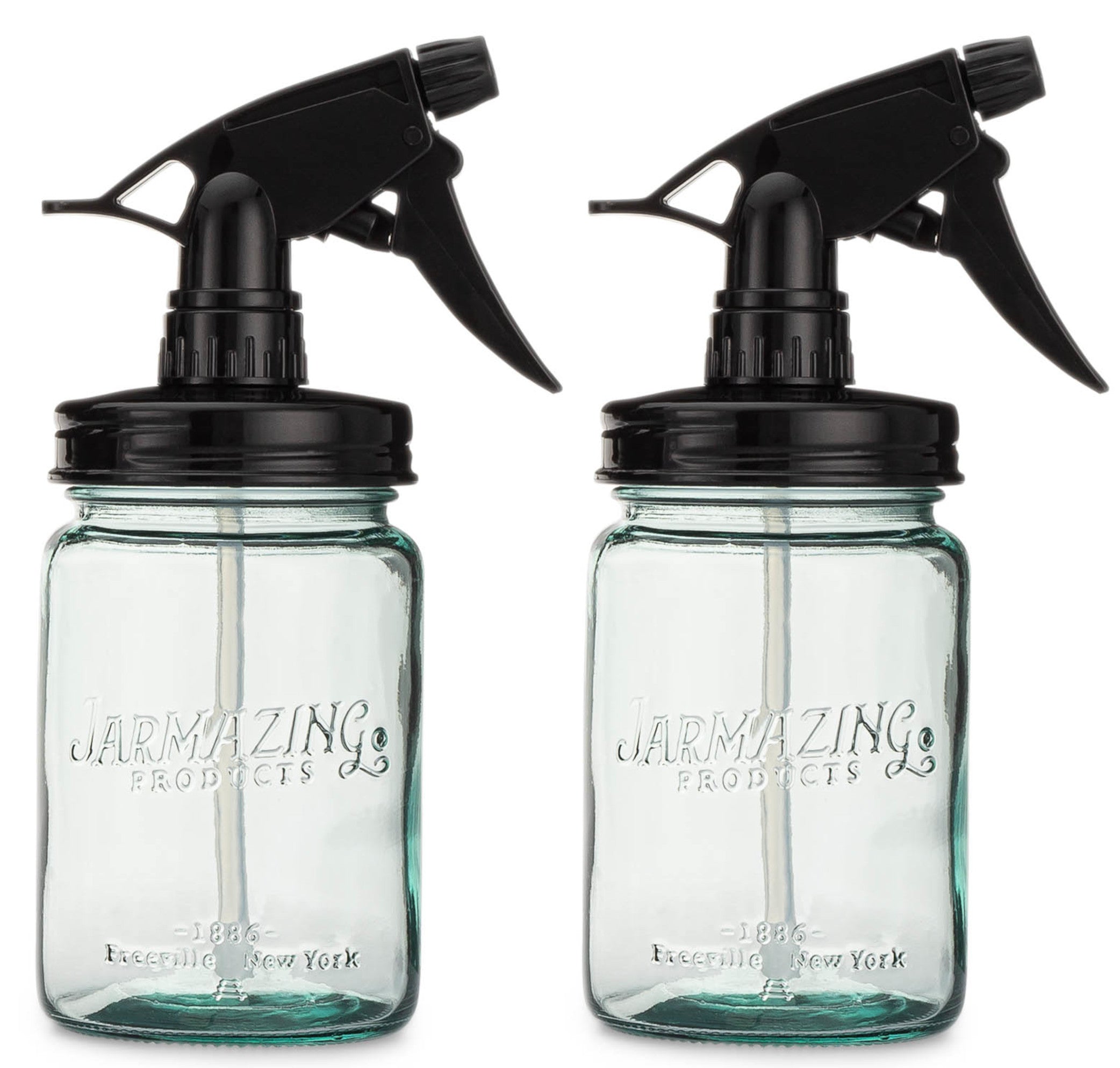 Vintage Blue Recycled Glass Mason Jar Sprayer - Two-Pack